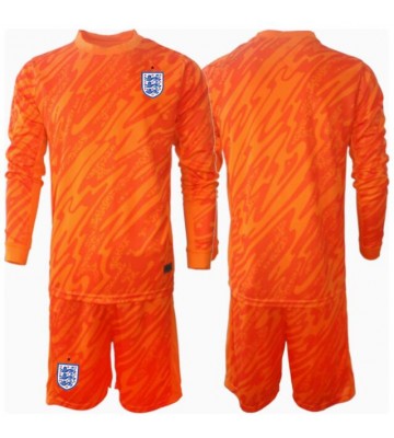 England Målvakt Hemmakläder Barn EM 2024 Långärmad (+ Korta byxor)